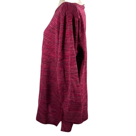 New Avenue Women's Sweater Red Pink Size 18/20 Knit Tunic Cotton - Picture 2 of 8